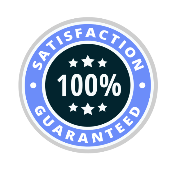 100% satisfaction guarantee badge
